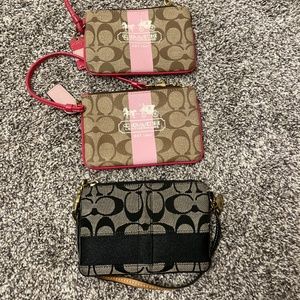 Three Coach Wristlets